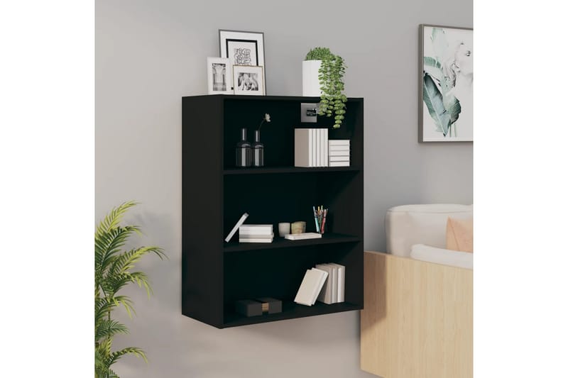 beBasic Hengende veggskap svart 69,5x32,5x90 cm - Svart - Oppbevaring - Vegghengt oppbevaring
