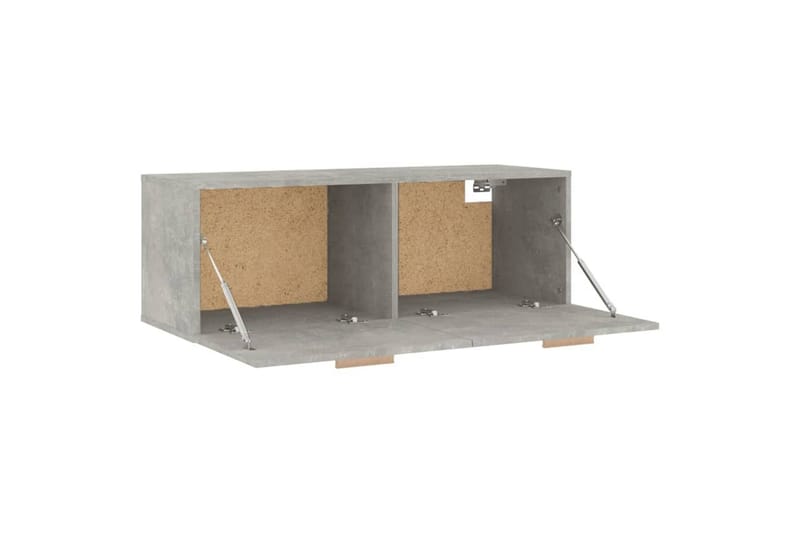 beBasic Veggskap betonggrå 100x36,5x35 cm konstruert tre - GrÃ¥ - Oppbevaring - Vegghengt oppbevaring