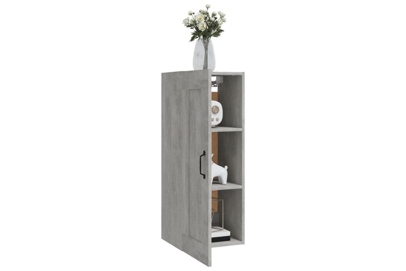 beBasic Veggskap betonggrå 35x34x90 cm konstruert tre - GrÃ¥ - Oppbevaring - Vegghengt oppbevaring