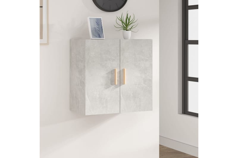 beBasic Veggskap betonggrå 60x30x60 cm konstruert tre - Hvit - Oppbevaring - Vegghengt oppbevaring