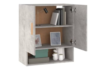 beBasic Veggskap betonggrå 60x31x70 cm konstruert tre - GrÃ¥ - Oppbevaring - Vegghengt oppbevaring