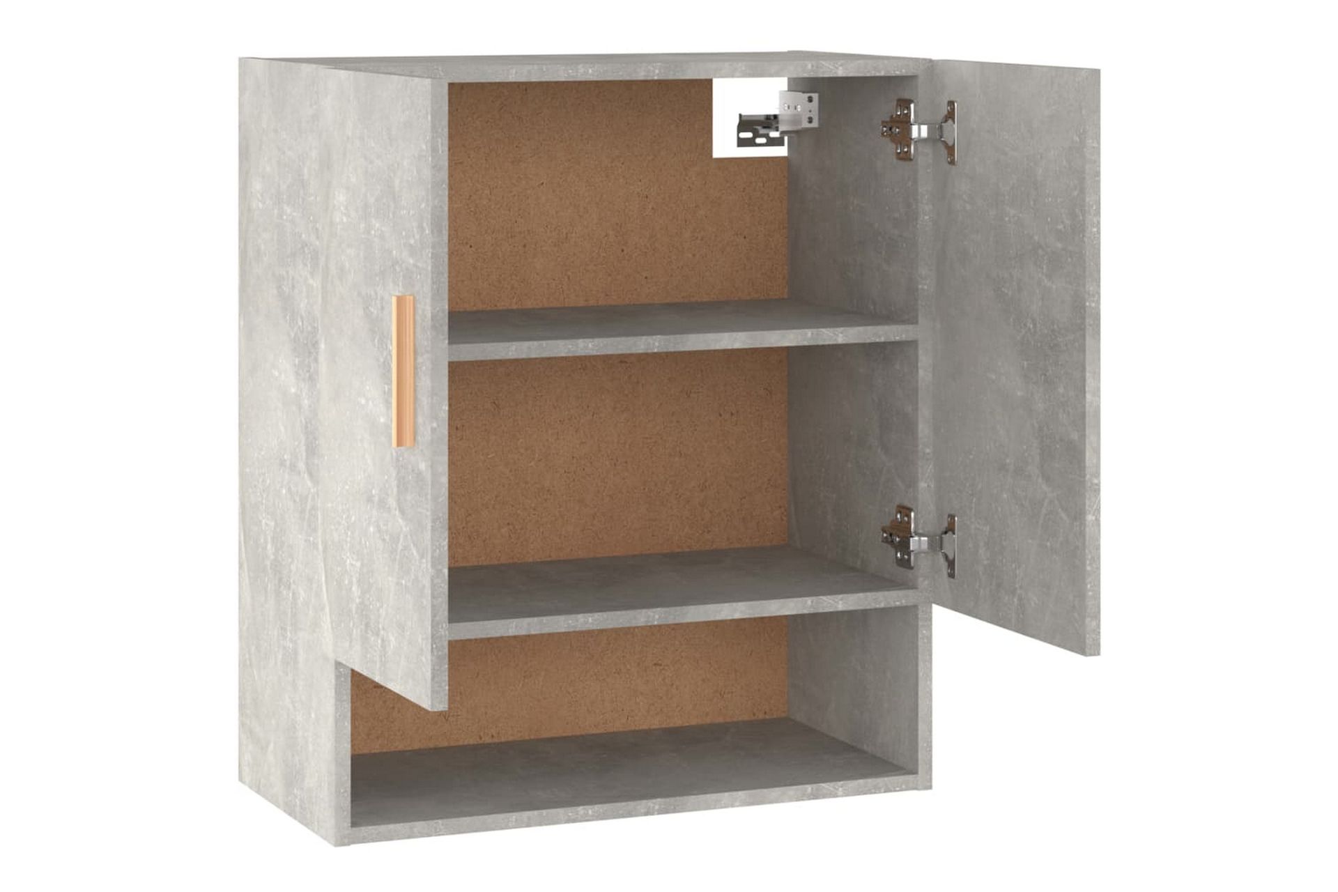 beBasic Veggskap betonggrå 60x31x70 cm konstruert tre - GrÃ¥ - Oppbevaring - Vegghengt oppbevaring