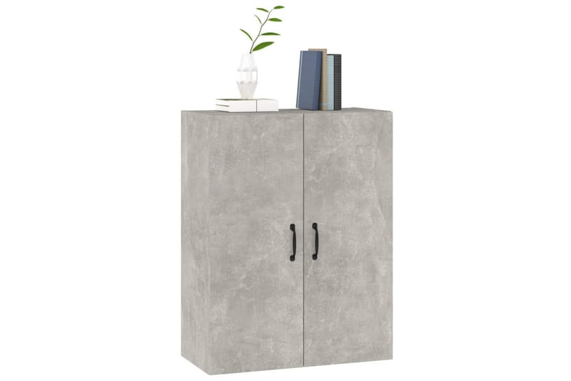 beBasic Veggskap betonggrå 69,5x34x90 cm konstruert tre - GrÃ¥ - Oppbevaring - Vegghengt oppbevaring