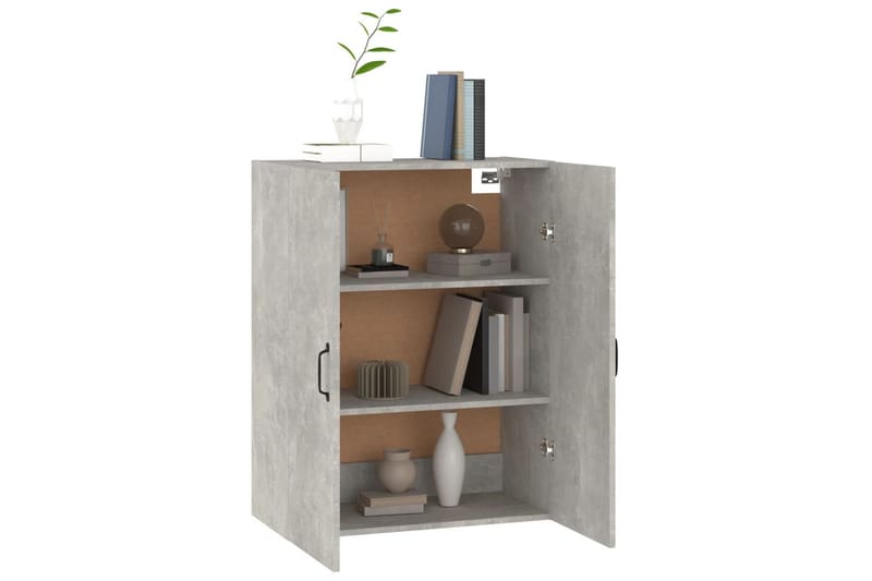 beBasic Veggskap betonggrå 69,5x34x90 cm konstruert tre - GrÃ¥ - Oppbevaring - Vegghengt oppbevaring