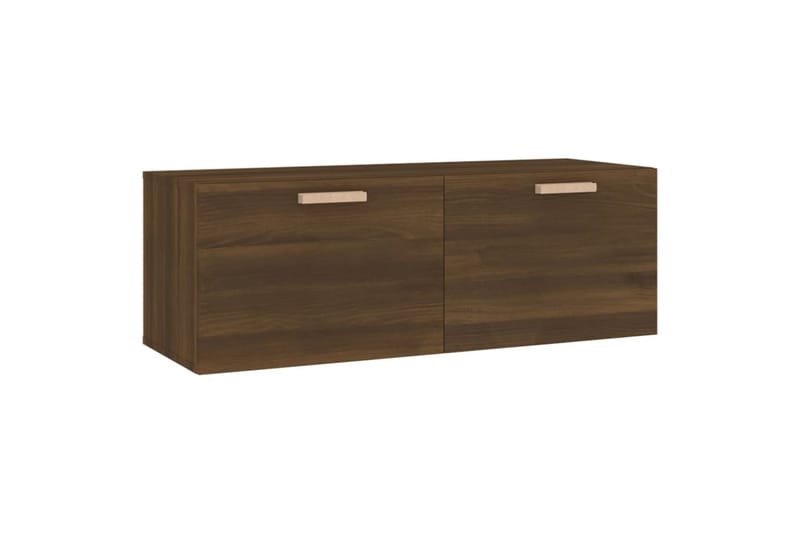 beBasic Veggskap brun eik 100x36,5x35 cm konstruert tre - Brun - Oppbevaring - Vegghengt oppbevaring