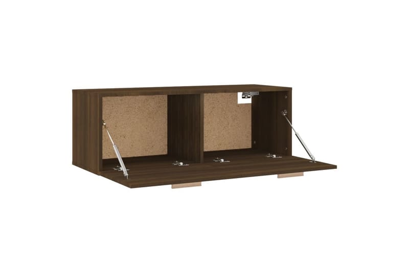 beBasic Veggskap brun eik 100x36,5x35 cm konstruert tre - Brun - Oppbevaring - Vegghengt oppbevaring
