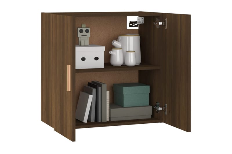 beBasic Veggskap brun eik 60x30x60 cm konstruert tre - Brun - Oppbevaring - Vegghengt oppbevaring