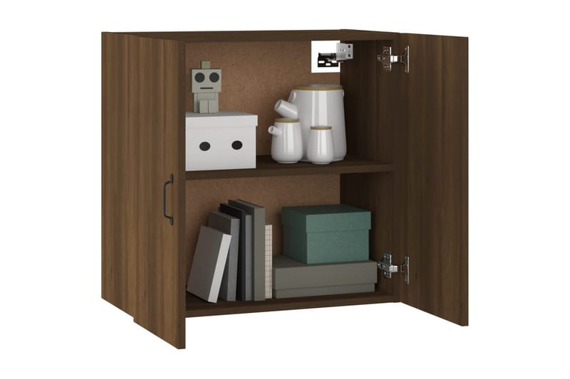 beBasic Veggskap brun eik 60x31x60 cm konstruert tre - Brun - Oppbevaring - Vegghengt oppbevaring