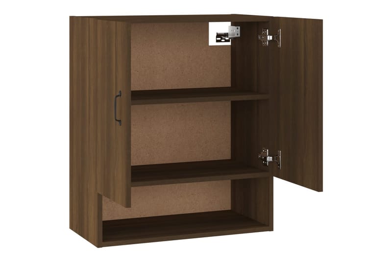 beBasic Veggskap brun eik 60x31x70 cm konstruert tre - Brun - Oppbevaring - Vegghengt oppbevaring