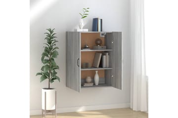 beBasic Veggskap grå eik 69,5x34x90 cm konstruert tre - GrÃ¥ - Oppbevaring - Vegghengt oppbevaring