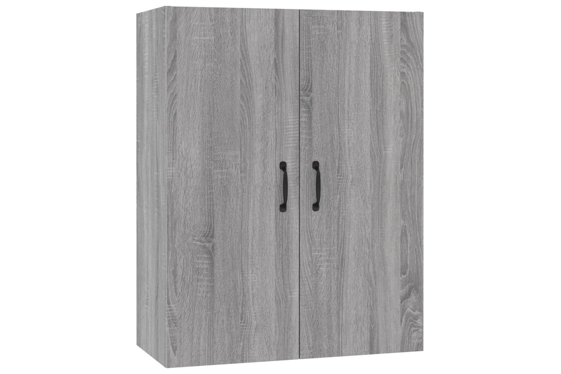 beBasic Veggskap grå eik 69,5x34x90 cm konstruert tre - GrÃ¥ - Oppbevaring - Vegghengt oppbevaring