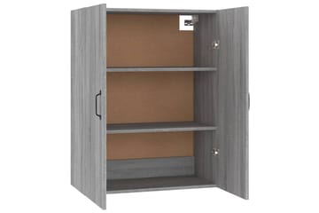 beBasic Veggskap grå eik 69,5x34x90 cm konstruert tre - GrÃ¥ - Oppbevaring - Vegghengt oppbevaring