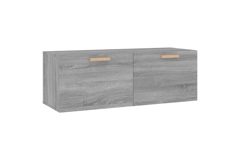 beBasic Veggskap grå sonoma 100x36,5x35 cm konstruert tre - GrÃ¥ - Oppbevaring - Vegghengt oppbevaring