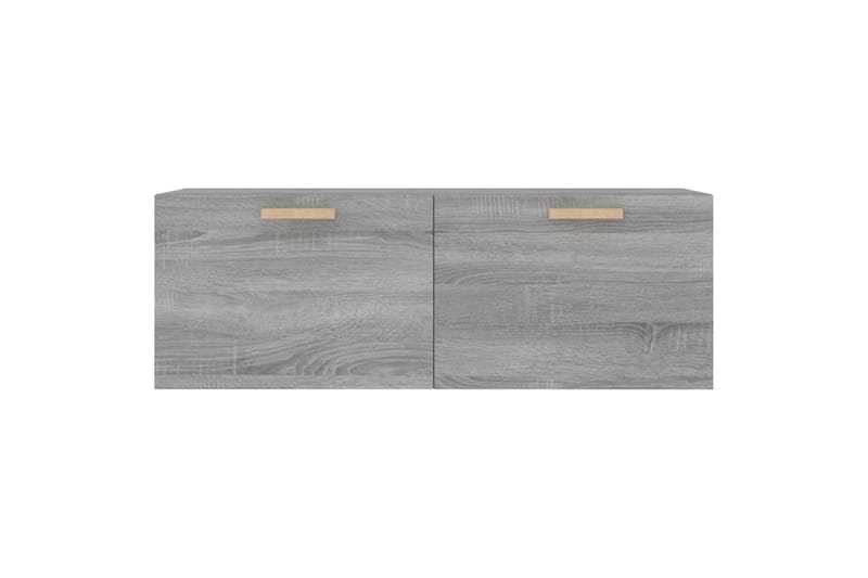 beBasic Veggskap grå sonoma 100x36,5x35 cm konstruert tre - GrÃ¥ - Oppbevaring - Vegghengt oppbevaring