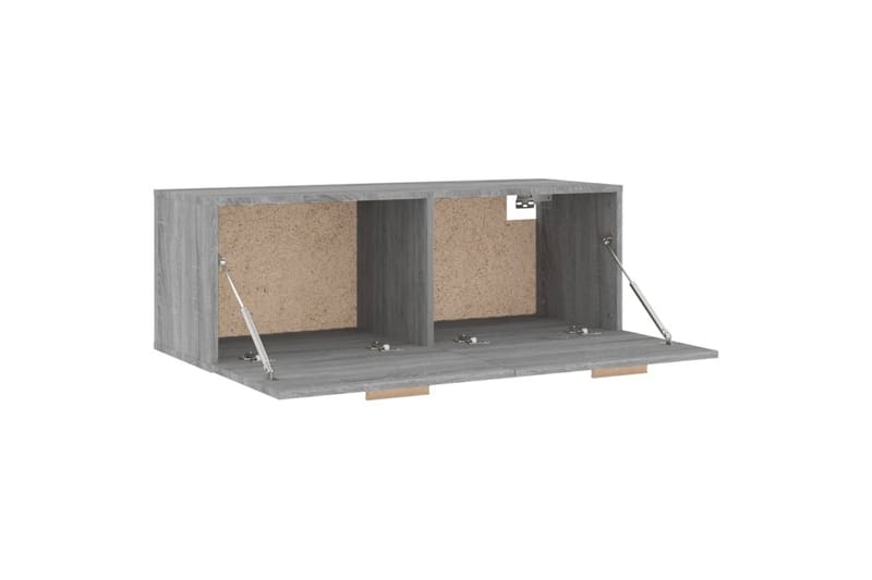 beBasic Veggskap grå sonoma 100x36,5x35 cm konstruert tre - GrÃ¥ - Oppbevaring - Vegghengt oppbevaring