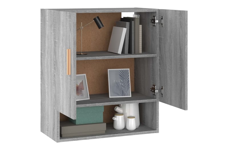 beBasic Veggskap grå sonoma 60x31x70 cm konstruert tre - GrÃ¥ - Oppbevaring - Vegghengt oppbevaring
