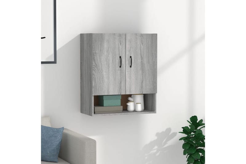 beBasic Veggskap grå sonoma 60x31x70 cm konstruert tre - GrÃ¥ - Oppbevaring - Vegghengt oppbevaring