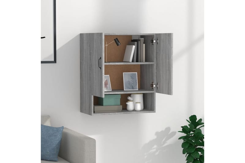 beBasic Veggskap grå sonoma 60x31x70 cm konstruert tre - GrÃ¥ - Oppbevaring - Vegghengt oppbevaring