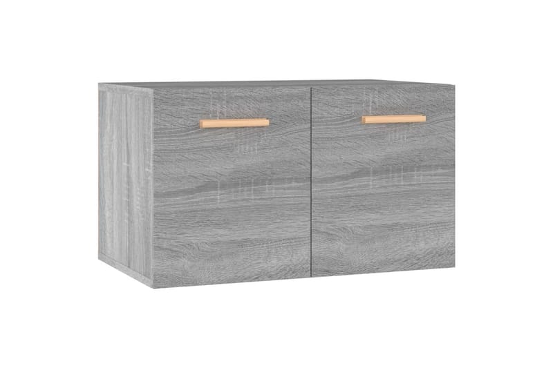 beBasic Veggskap grå sonoma 60x36,5x35 cm konstruert tre - GrÃ¥ - Oppbevaring - Vegghengt oppbevaring