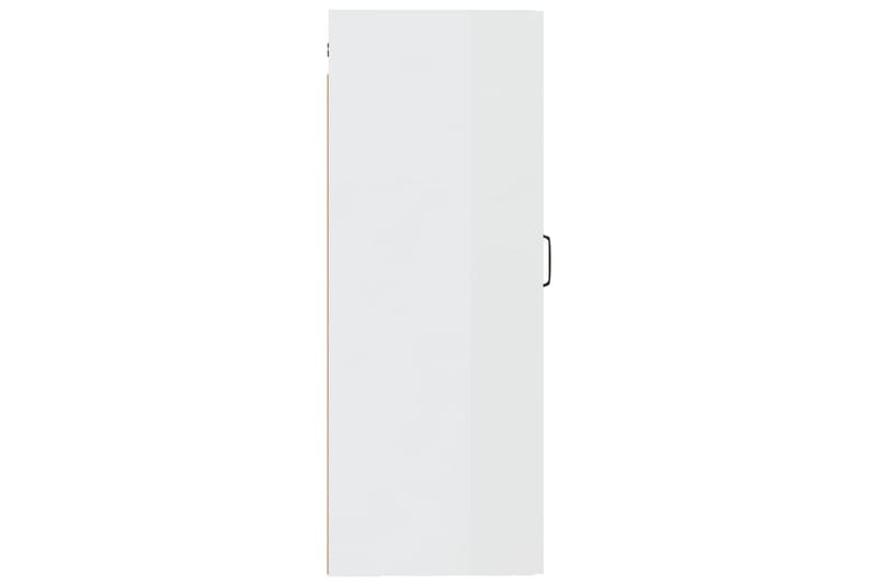 beBasic Veggskap høyglans hvit 35x34x90 cm konstruert tre - Hvit - Oppbevaring - Vegghengt oppbevaring