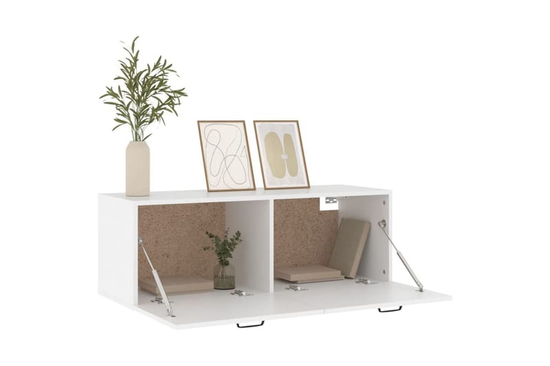 beBasic Veggskap hvit 100x36,5x35 cm konstruert tre - Hvit - Oppbevaring - Vegghengt oppbevaring