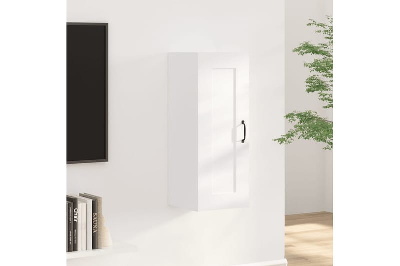 beBasic Veggskap hvit 35x34x90 cm konstruert tre - Hvit - Oppbevaring - Vegghengt oppbevaring