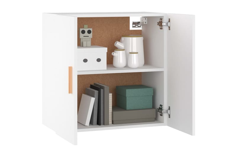 beBasic Veggskap hvit 60x30x60 cm konstruert tre - Hvit - Oppbevaring - Vegghengt oppbevaring