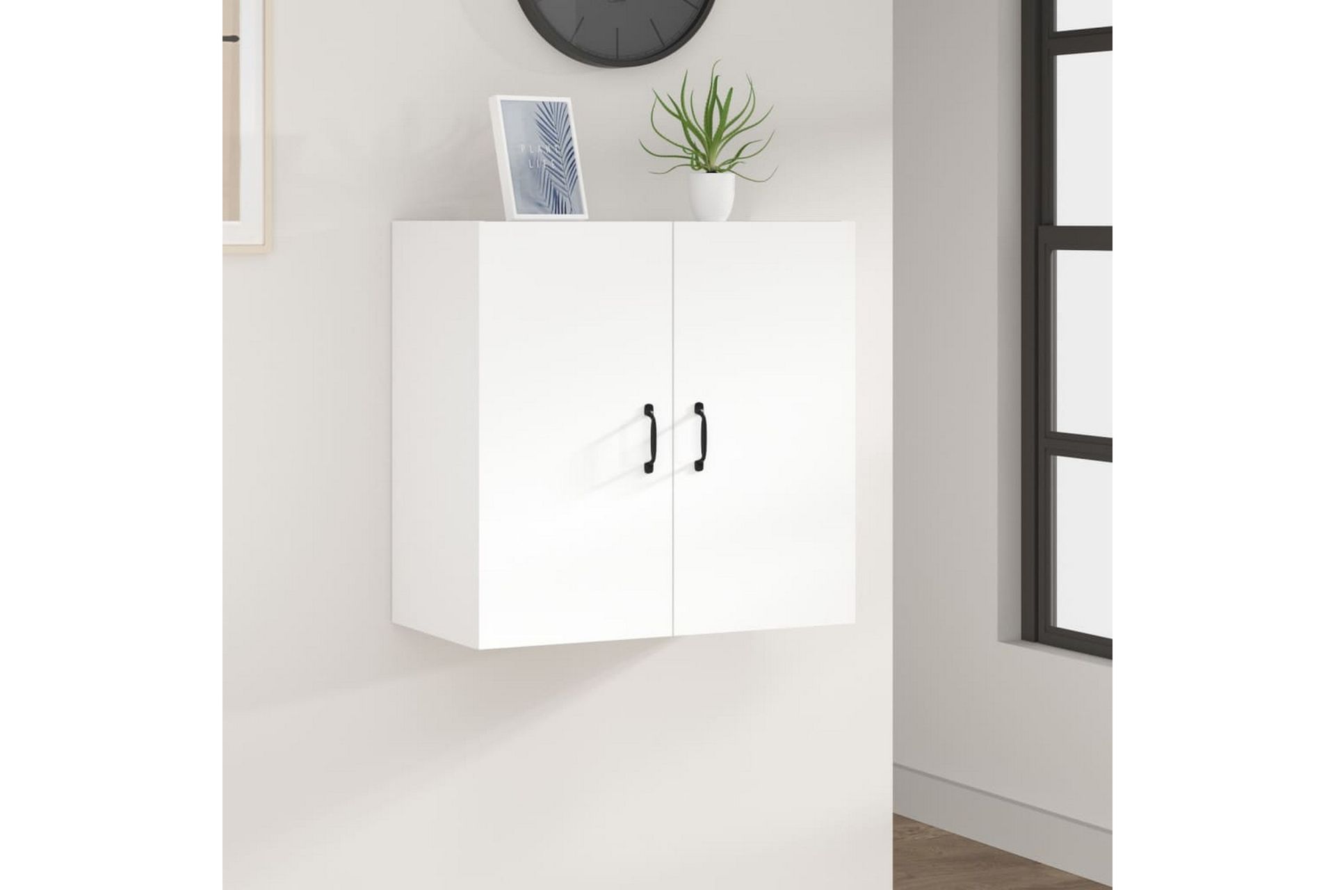 beBasic Veggskap hvit 60x31x60 cm konstruert tre - Hvit - Oppbevaring - Vegghengt oppbevaring