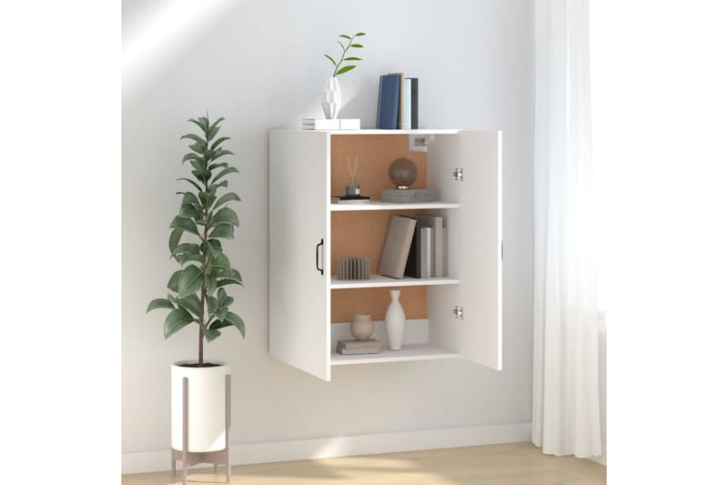 beBasic Veggskap hvit 69,5x34x90 cm konstruert tre - Hvit - Oppbevaring - Vegghengt oppbevaring