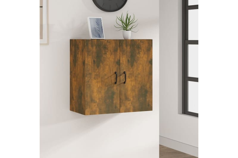 beBasic Veggskap røkt eik 60x31x60 cm konstruert tre - Brun - Oppbevaring - Vegghengt oppbevaring