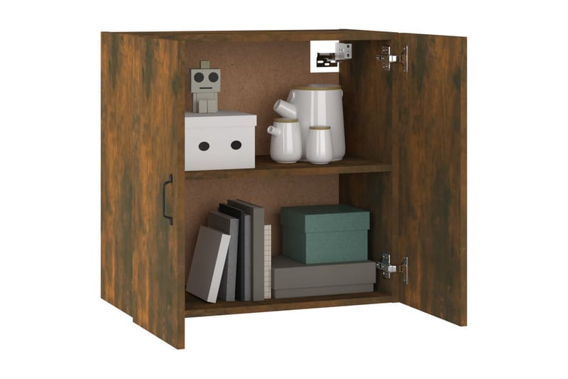 beBasic Veggskap røkt eik 60x31x60 cm konstruert tre - Brun - Oppbevaring - Vegghengt oppbevaring