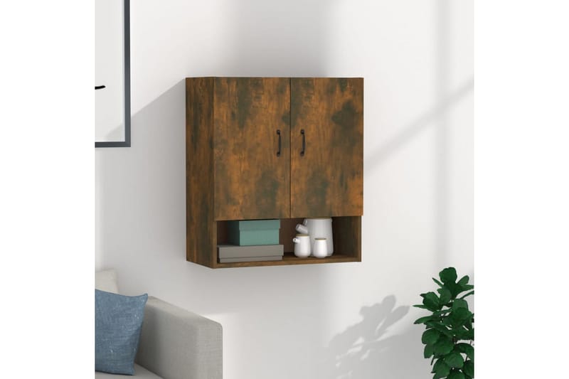 beBasic Veggskap røkt eik 60x31x70 cm konstruert tre - Brun - Oppbevaring - Vegghengt oppbevaring