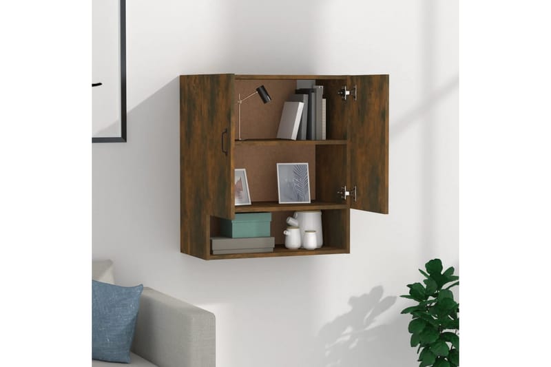 beBasic Veggskap røkt eik 60x31x70 cm konstruert tre - Brun - Oppbevaring - Vegghengt oppbevaring