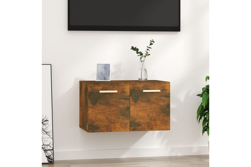 beBasic Veggskap røkt eik 60x36,5x35 cm konstruert tre - Brun - Oppbevaring - Vegghengt oppbevaring