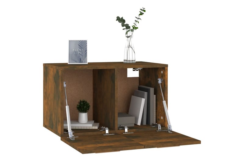 beBasic Veggskap røkt eik 60x36,5x35 cm konstruert tre - Brun - Oppbevaring - Vegghengt oppbevaring