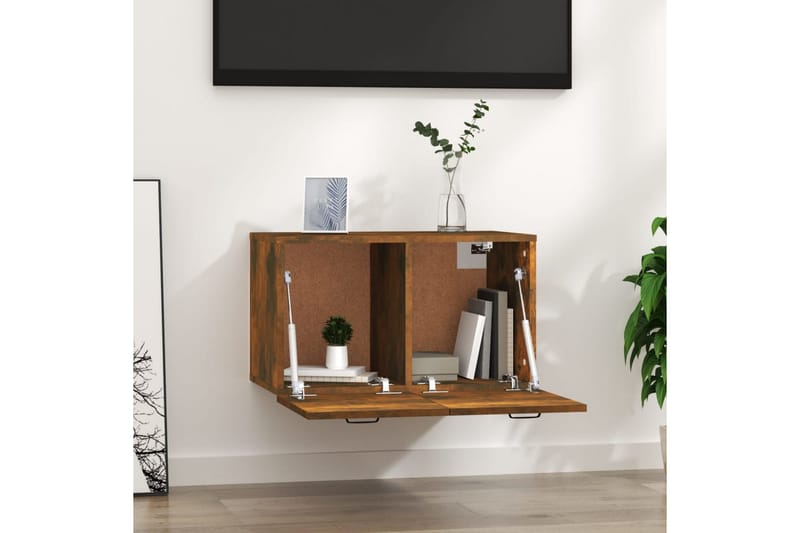 beBasic Veggskap røkt eik 60x36,5x35 cm konstruert tre - Brun - Oppbevaring - Vegghengt oppbevaring