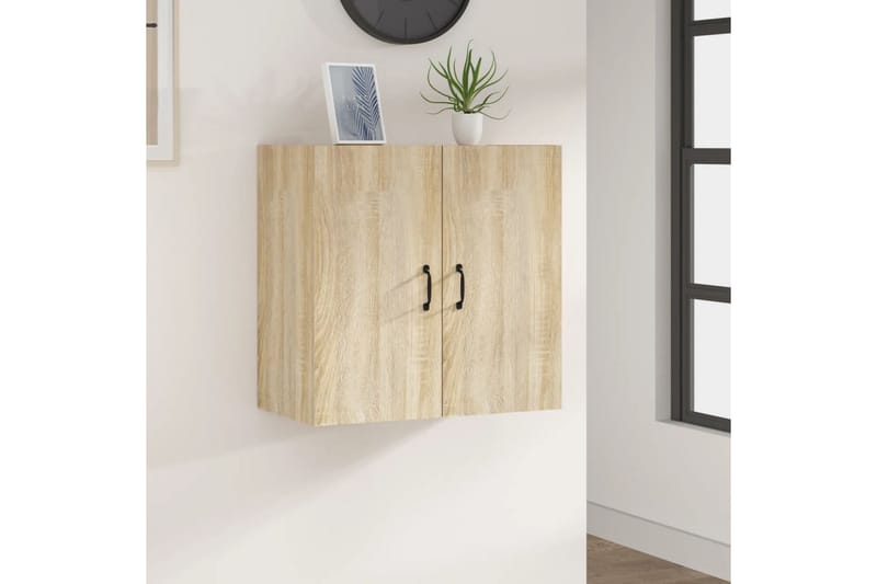 beBasic Veggskap sonoma eik 60x31x60 cm konstruert tre - Brun - Oppbevaring - Vegghengt oppbevaring