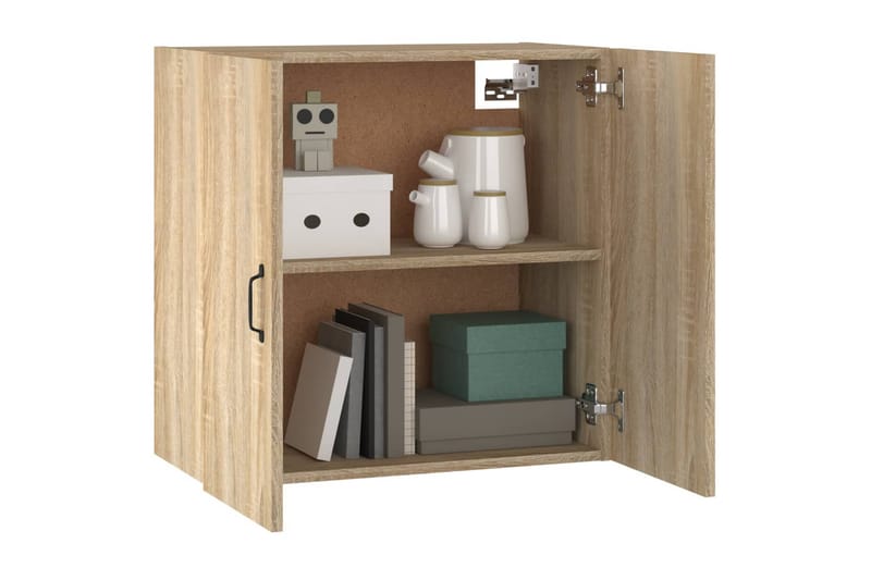 beBasic Veggskap sonoma eik 60x31x60 cm konstruert tre - Brun - Oppbevaring - Vegghengt oppbevaring