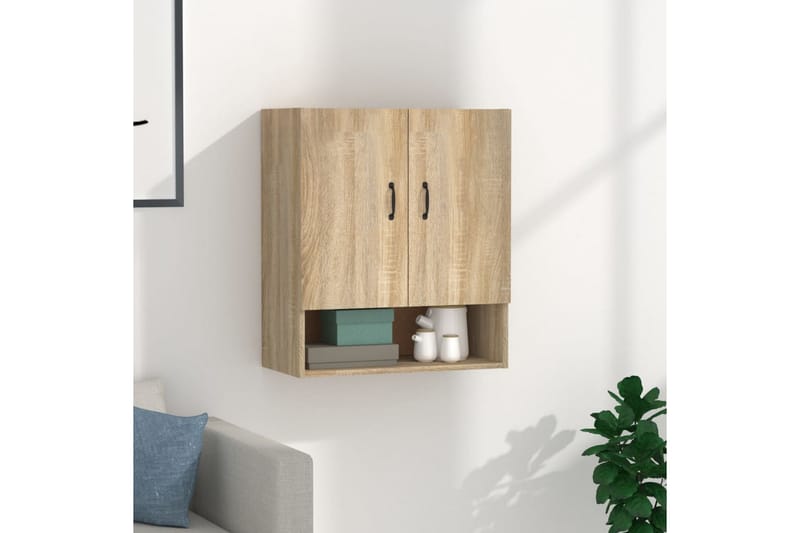 beBasic Veggskap sonoma eik 60x31x70 cm konstruert tre - Brun - Oppbevaring - Vegghengt oppbevaring