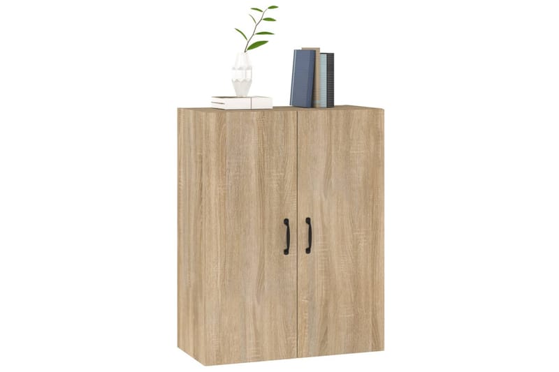 beBasic Veggskap sonoma eik 69,5x34x90 cm konstruert tre - Brun - Oppbevaring - Vegghengt oppbevaring
