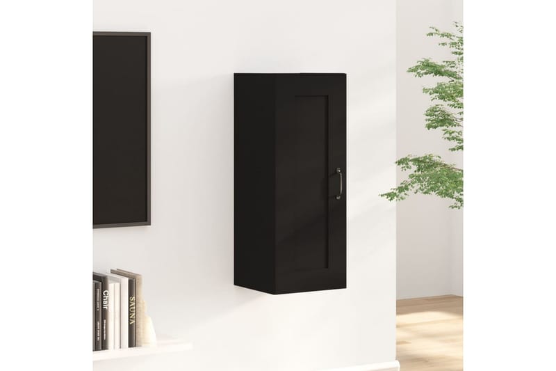 beBasic Veggskap svart 35x34x90 cm konstruert tre - Svart - Oppbevaring - Vegghengt oppbevaring