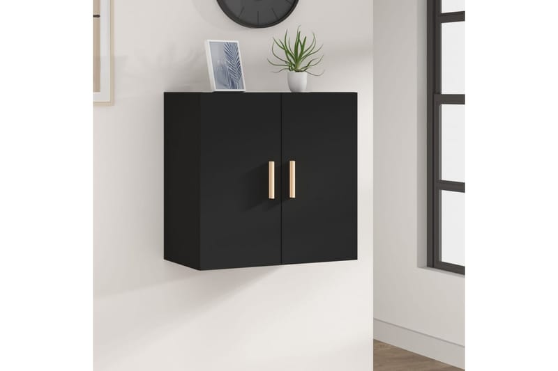 beBasic Veggskap svart 60x30x60 cm konstruert tre - Svart - Oppbevaring - Vegghengt oppbevaring