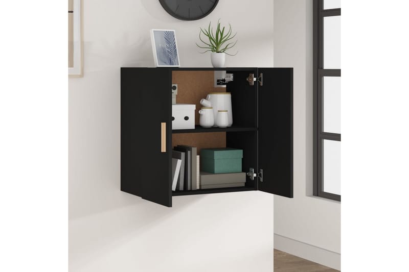 beBasic Veggskap svart 60x30x60 cm konstruert tre - Svart - Oppbevaring - Vegghengt oppbevaring