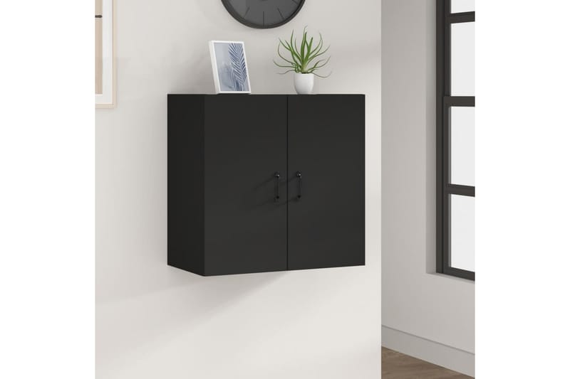 beBasic Veggskap svart 60x31x60 cm konstruert tre - Svart - Oppbevaring - Vegghengt oppbevaring