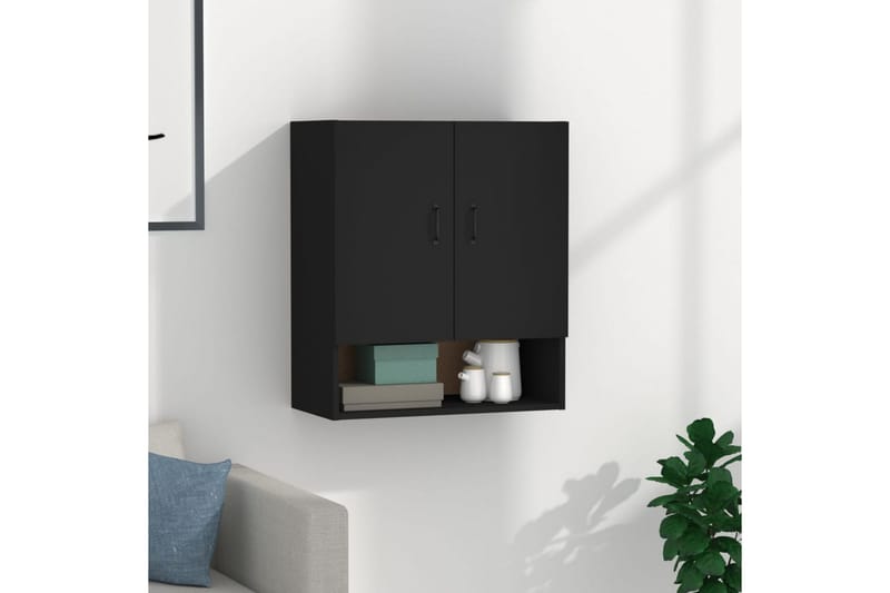 beBasic Veggskap svart 60x31x70 cm konstruert tre - Svart - Oppbevaring - Vegghengt oppbevaring