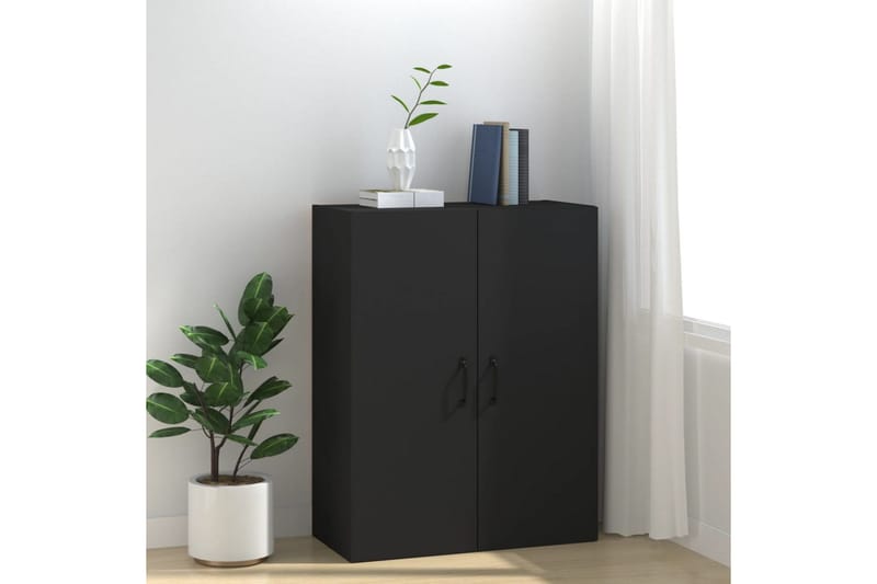 beBasic Veggskap svart 69,5x34x90 cm konstruert tre - Svart - Oppbevaring - Vegghengt oppbevaring