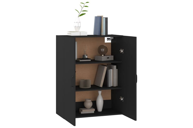 beBasic Veggskap svart 69,5x34x90 cm konstruert tre - Svart - Oppbevaring - Vegghengt oppbevaring