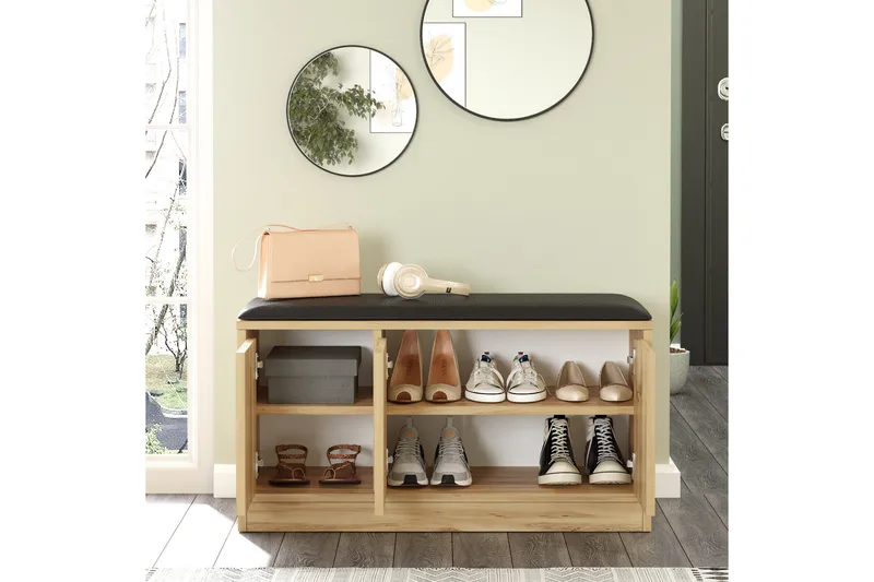 Andifli Skoskap 89,6x45,8 cm - Brun - Oppbevaring - Gangoppbevaring