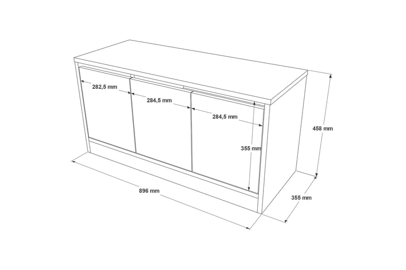 Andifli Skoskap 89,6x45,8 cm - Brun - Gangoppbevaring - Skohylle med benk