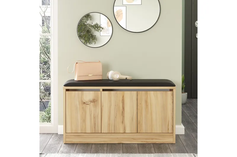 Andifli Skoskap 89,6x45,8 cm - Brun - Oppbevaring - Gangoppbevaring